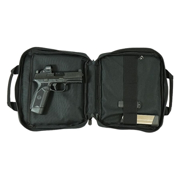 Picture of FN America 545 MRD, Striker Fired, Semi-automatic, Polymer Frame Pistol, Mid-Size, 45 ACP, 4.1" Barrel, Matte Finish, Black, Inlcudes Holosun 407C Red Dot Sight, Non-Manual Safety, Optic Height Sights, 15 Rounds, 2 Magazines 66-101916 66101916