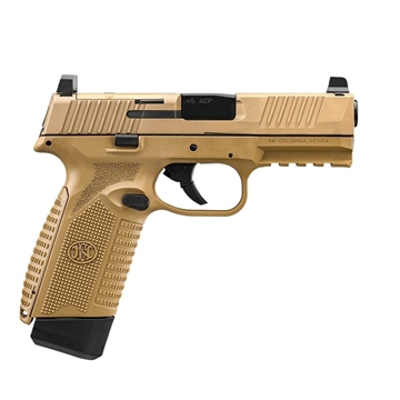 Picture of FN America FN 545 MRD, Semi-automatic, Striker Fired, Polymer Frame Pistol, Full Size, 45 ACP, 4.1" Barrel, Anodized Finish, Flat Dark Earth, Optic Height Sights, Optics Ready, 10 Rounds, 2 Magazines 66-101390 66101390