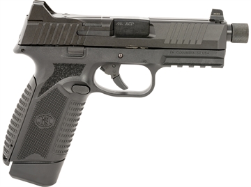 Picture of FN 545 Tactical 45 ACP 10+1 4.71" Black Target Crown/Threaded Steel Barrel, Black Optic Cut/Serrated Steel Slide & Polymer Frame w/Picatinny Rail, Ambidextrous 66101385