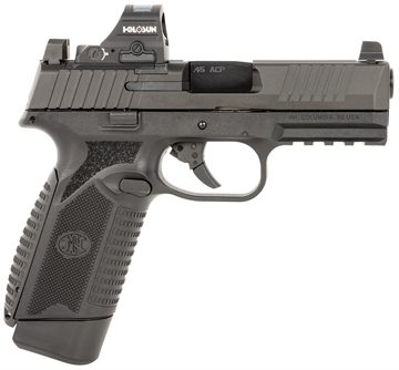 Picture of FN 545 MRD w/Optic Full Size 45 ACP 10+1 4.10" Black Target Crown Steel Barrel, Black PVD Optic Cut/Serrated Steel Slide & Polymer Frame w/Picatinny Rail, Holosun 407C Red Dot, Ambidextrous 66101917