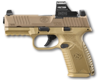 Picture of FN 509 Midsize MRD Handgun 9mm Luger 15rd Magazines (2) 4" Barrel FDE NMS with Holosun Red Dot 66-101932 66101932
