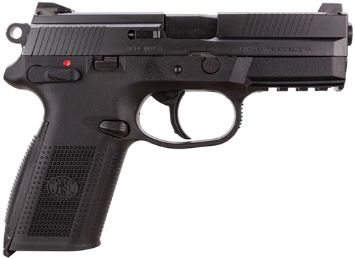 Picture of FN FNX 9mm Luger 17+1 4" Black Steel Barrel, Matte Black Serrated Steel Slide, Matte Black Polymer Frame w/Picatinny Rail, Black Interchangeable Backstrap Grip, Ambidextrous 66822