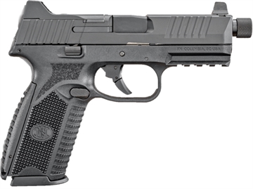 Picture of FN 509T 9mm Luger 10+1, 4.50" Black Steel Threaded Barrel, Matte Black Optic Ready/Serrated Stainless Steel Slide, Matte Black Polymer Frame w/Picatinny Rail 66100527