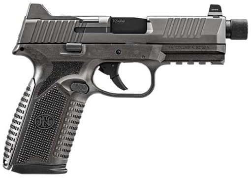 Picture of FN 510 Tactical 10mm 22+1 4.71" Black Steel Threaded Barrel, Gray PVD Optic Cut/Serrated Stainless Steel Slide & Polymer Frame w/Picatinny Rail, Interchangeable Backstrap Grip 66-101952