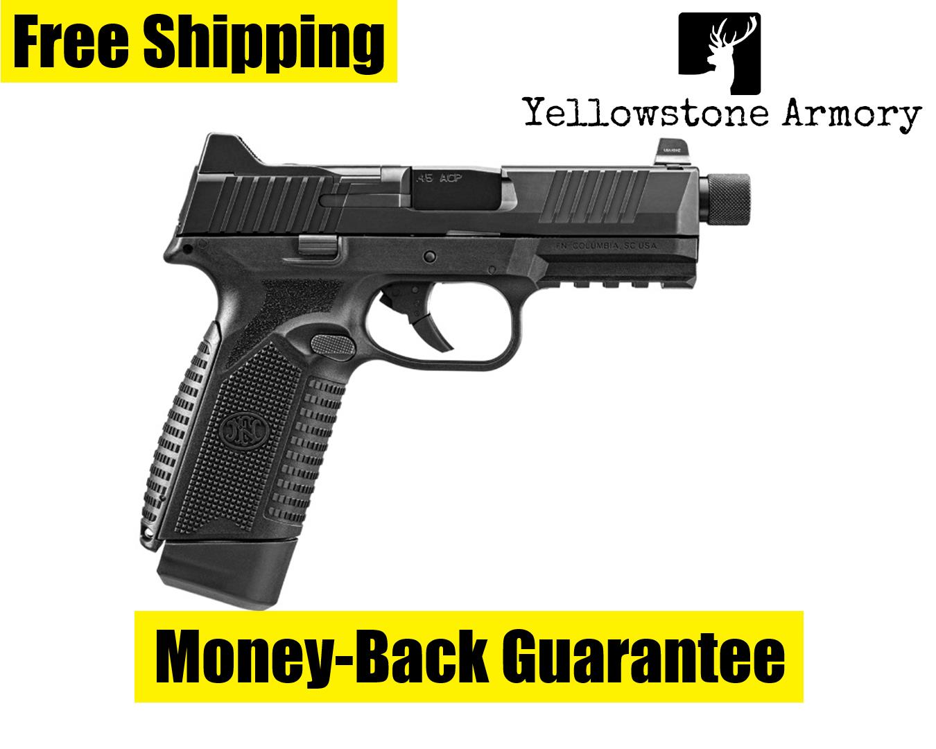 Fn 545 Tactical Nms Pistol 45 Acp Black W/Threaded Barrel 15/18 Rd 66101383-img-0