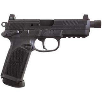 Picture of FN America FNX-45 Tactical, DA/SA, Semi-automatic, Full Size Pistol, 45 ACP, 5.3" Threaded Barrel, Polymer Frame, Matte Black Finish, Suppressor Height Night Sights, 15Rd, 2 Magazines, Fired Case, Manual Safety, Optics Ready 66966