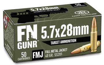 Picture of FN America Gunner, Target Ammunition, 5.7X28MM, 40 Grain, Full Metal Jacket, 50 Round Box 10700032