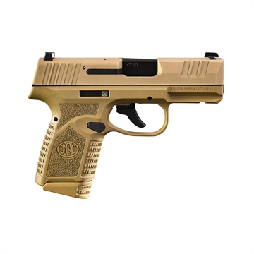 Picture of FN America Reflex, Semi-automatic Pistol, Polymer Frame, Internal Hammer Fired, Single Action Only, Micro Compact, 9MM, 3.3" Cold Hammer Forged Barrel, PVD Finish, Flat Dark Earth, Non-Manual Safety, Tritium Front Sight, 2 Dot Rear Sight, 2 Magazines, (1) 15 Round, (1) 11 Round 66-101409 66101409
