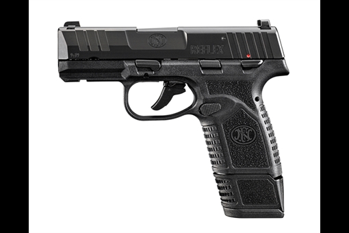 Picture of FN America Reflex, Semi-automatic Pistol, Polymer Frame, Internal Hammer Fired, Single Action Only, Micro Compact, 9MM, 3.3" Cold Hammer Forged Barrel, PVD Finish, Black, Manual Safety, Tritium Front Sight, 2 Dot Rear Sight, 2 Magazines, (1) 15 Round, (1) 11 Round 66-101416 66101416