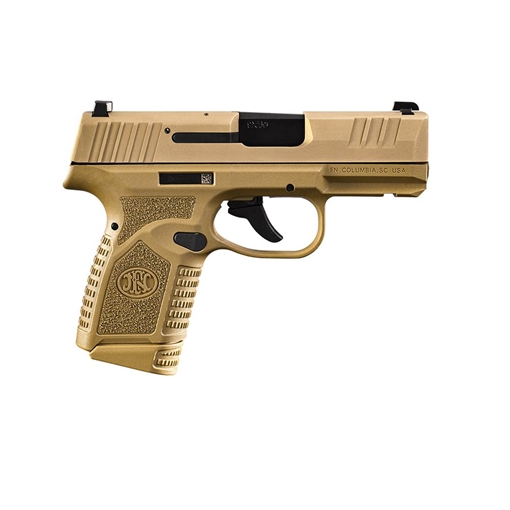 Picture of FN America Reflex, Semi-automatic Pistol, Polymer Frame, Internal Hammer Fired, Single Action Only, Micro Compact, 9MM, 3.3" Cold Hammer Forged Barrel, PVD Finish, Flat Dark Earth, Manual Safety, Tritium Front Sight, 2 Dot Rear Sight, 2 Magazines, (1) 15 Round, (1) 11 Round 66-101417 66101417