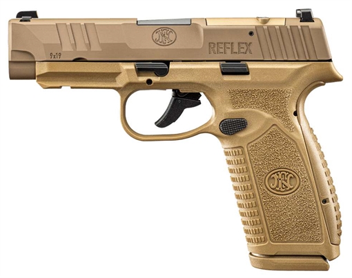 Picture of FN America Reflex MRD XL, Semi-automatic Pistol, Polymer Frame, Internal Hammer Fired, Single Action Only, Micro Compact, 9MM, 3.8" Cold Hammer Forged Barrel, PVD Finish, Flat Dark Earth, Optics Ready, Non-Manual Safety, Tritium Front Sight, U-Notch Rear Sight, 2 Magazines, 10 Rounds 66-101764