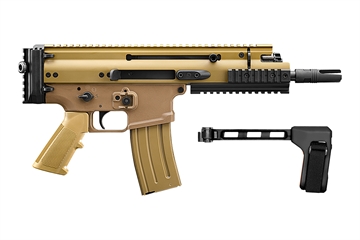 Picture of FN  SCAR 15P 300 Blackout 30+1 7.50" Black Flat Dark Earth Picatinny Rail Aluminum Receiver SB Tactical Brace  38-101887