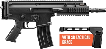 Picture of FN SCAR 15P 5.56x45mm 30+1 7.50" Black Steel Barrel, Black Anodized Picatinny Rail Aluminum Receiver, SB Tactical Brace, Ambidextrous 38101882