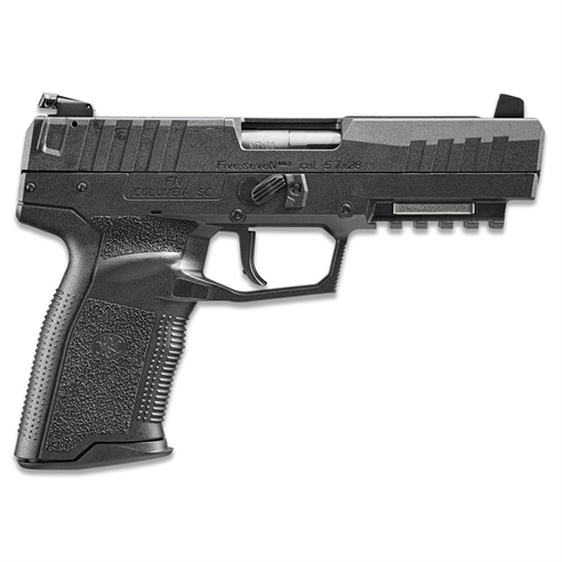 Picture of FN America Five seveN MRD, Single Action Only, Semi-automatic, Polymer Frame Pistol, Full Size, 5.7X28MM, 4.8" Barrel, Matte Finish, Black, Stippled Textured Grip, Optic Ready, Adjustable Sights, Ambidextrous, 10 Rounds, 2 Magazines, Includes Ballistic Zippered Case 66-101276 66101276