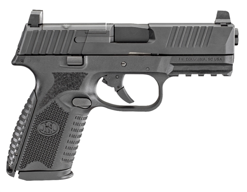 Picture of FN 509M MRD Mid-Size 9mm Luger 15+1 4" Black Recessed Crown Barrel, Matte Black Optic Ready/Serrated Stainless Steel Slide, Matte Black Polymer Frame w/Picatinny Rail, Ambidextrous 66100587