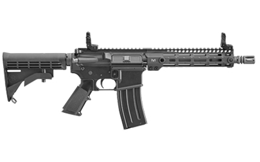 Picture of FN America FN15 SRP G2, SBR, Semi-automatic Rifle, 556NATO, 10.5" Barrel, A2 Flash Hider, Anodized Finish, Black, 9.5" Gen 4 MI Free Float M-LOK Handguard, Front and Rear Magpul MBUS, 30 Rounds, 1 Magazine 36-100624