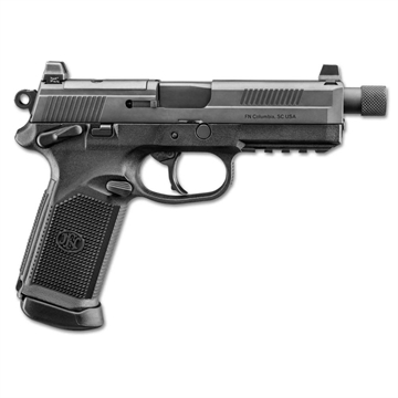 Picture of FN America FNX-45 Tactical, DA/SA, Semi-automatic, Full Size Pistol, 45 ACP, 5.3" Threaded Barrel, Polymer Frame, Matte Black Finish, Suppressor Height Night Sights, 10Rd, 2 Magazines, Fired Case, Manual Safety, Optics Ready 66981