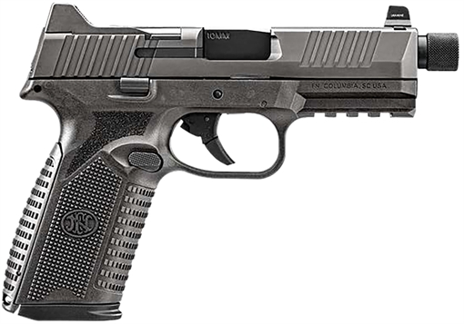 Picture of FN 510 Tactical 10mm 10+1 4.71" Black Steel Threaded Barrel, Gray PVD Optic Cut/Serrated Stainless Steel Slide & Polymer Frame w/Picatinny Rail, Interchangeable Backstrap Grip 66-101950