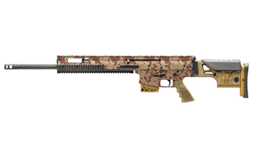 Picture of FN America SCAR 20S NRCH, Semi-Automatic Rifle, 7.62NATO, 20" Barrel, 1:8 Twist, Hydrograhphic (Hydro Dip) Finish, Chocolate Chip Desert Camo, Precision Adjustable for LOP and Comb Height Synthetic Stock, Adjustable Cheek Piece, Hogue Rubber Grip, 10 Rounds, 1 Magazine 38-101705-02 3810170502