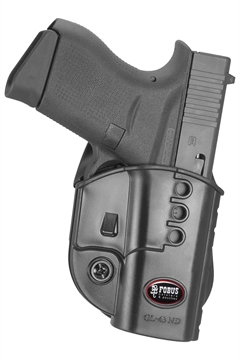 Picture of Fobus Paddle Holster, Fits Glock 43, Right Hand, Black GL43ND