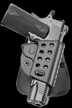 Picture of Fobus Evolution Series Paddle Holster For Springfield 1911 w/ Rail in Black Right Hand R1911