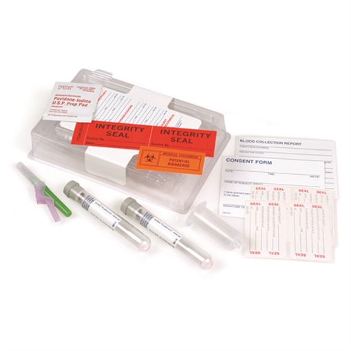 Picture of Forensics Source Blood Alcohol Collection Kit w/Eclipse Safety Needles 1005823