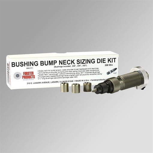 Picture of Forster Bushing Bump Kit 6.5 Creedmoor-Neck Sizing Die & 3 Bushings .292 .290 .288 BBK2271