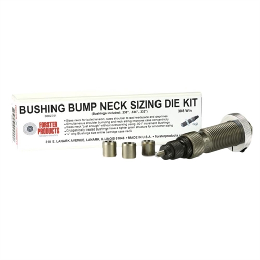 Picture of Forster Bushing Bump Neck Sizing Die Kit 6.5 PRC with 3 Neck Bushings BBK2409