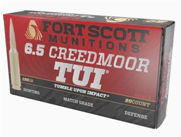 Picture of Fort Scott Munitions Tumble Upon Impact (TUI) Rifle 6.5Creedmoor 130gr Solid Copper Spun 20 Per Box/10 Case 65CM130SCV2