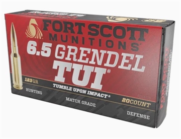 Picture of Fort Scott Munitions Tumble Upon Impact (TUI) Rifle 6.5Grendel 123gr Solid Copper Spun 20 Per Box/10 Case 65GR123SCV2