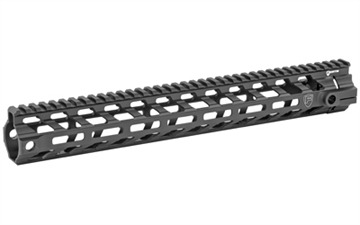 Picture of Fortis Manufacturing, Inc. REV II Free Float Rail System, Handguard, 13.8", Continuous Picatinny Top Rail, M-LOK at 3/6/9 O'clock, Does Not Include Barrel Nut, Anodized Black Finish REV-II-14-MLOK