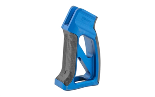 Picture of Fortis Manufacturing, Inc. Torque, Pistol Grip, with Carbon Fiber, Fits AR Rifles, Anodized Blue Finish TOR-PG-CF-BLU