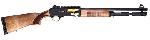 Picture of Four Peaks Imports AKSA Arms S4 12 Gauge 3" 5+1 18.50" Chrome Plated 7075-T6 Aluminum Receiver Wood Stock 12077