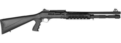 Picture of Four Peaks Imports AKSA Arms S4 12 Gauge 3" 5+1 18.50" Chrome Plated 7075-T6 Aluminum Receiver Black Synthetic Stock 12074