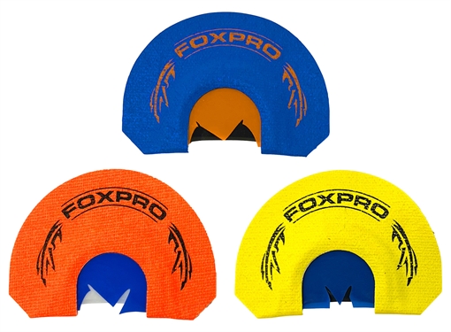 Picture of Foxpro Spurtaker Combo Diaphragm Call Attracts Turkey Blue/Orange/Yellow 3 Pack CSSPURTKRCOMBO