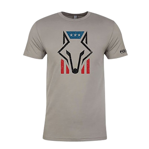 Picture of Foxpro Foxhead Flag Gray Cotton/Polyester Short Sleeve Large FHFGL