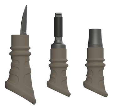 Picture of Foxpro FURTPK Combo Pack Bite/Closed/Open Call Single Reed Coyote/Prey Sounds Attracts Predators Tan 3 Piece FURTAKER