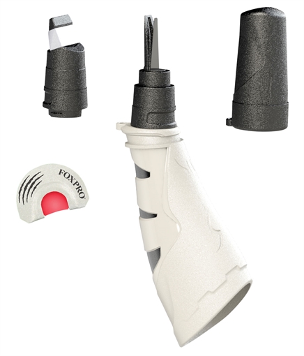 Picture of Foxpro Mr. Mouthy Diaphragm/Howler Call Double Reed Coyote Sounds Attracts Predators White 3 Piece MRMTHY