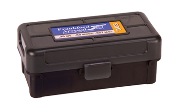 Picture of Frankford Arsenal Hinge-Top Ammo Box, 503, 50 Rounds, Fits 38 Special, 357 Magnum and 38 Super, Smoke Gray, Plastic 1083784