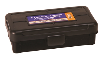 Picture of Frankford Arsenal Hinge-Top Ammo Box, 501, 50 Rounds, Fits 32ACP, 380 Auto and 9MM, Smoke Gray, Plastic 1083783