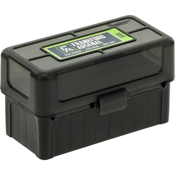 Picture of Frankford Arsenal Hinge-Top Ammo Box, 505, 50 Rounds, Fits 17 Remington, .222 Remington and .223 Remington, Smoke Gray, Plastic 1083786
