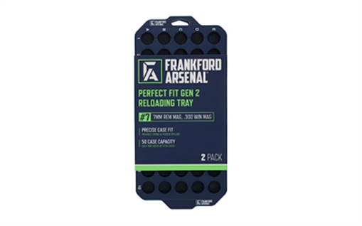 Picture of Frankford Arsenal Perfect Fit Tray, Style 7, Reloading Tray, Fits 7mm Rem Mag/300 Win Mag, Blue, 2 Trays are Included 1183643