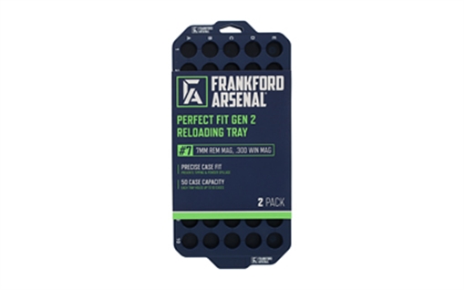 Picture of Frankford Arsenal Perfect Fit Tray, Style 8, Reloading Tray, Fits 338 Lapua/45-70 Gov, Blue, 2 Trays are Included 1183644