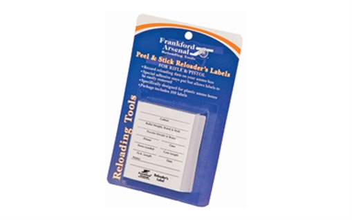 Picture of Frankford Arsenal Pistol and Rifle Reloader's Labels, 100 Pack 202364