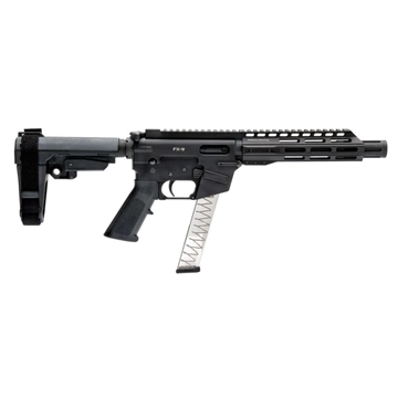 Picture of Freedom Ordnance FX-9P8S FX-9 9mm Luger 8" 31+1 Black Anodized Black Polymer SBA3 Pistol Brace FX9P8S
