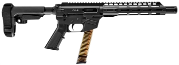 Picture of FREEDOM ORDNANCE FX-9 9mm Luger 31+1 10" Black Nitride Steel Barrel, M-LOK Handguards, Black Anodized Aluminum Picatinny Rail Receiver, Black SBA3 Brace, AR15 Grips, Right Hand FX9P10S