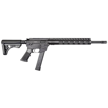 Picture of Freedom Ordnance FX9, Semi-automatic, AR, 9MM, 16" Barrel, Aluminum Frame, Matte Finish, Black, Plastic Grip, Manual Safety, Adjustable Stock, M-LOK Free Float Handguard, Uses Glock Style Magazines, 32 Rounds, 1 Magazine FX9R16