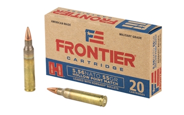 Picture of Frontier Cartridge Centerfire Rifle 5.56x45mmNATO 55gr Hollow Point Match 20 Per Box/25 Case FR240