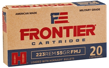 Picture of Frontier Cartridge Military Grade Varmint 223Rem 55gr Full Metal Jacket 20 Per Box/25 Case FR100