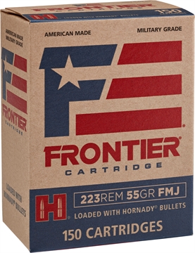 Picture of Frontier Cartridge Military Grade Centerfire Rifle 223Rem 55gr Full Metal Jacket 150 Per Box/8 Case FR1015